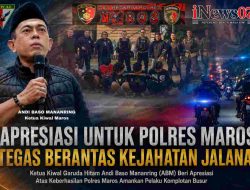 Berantas Kriminalitas Jalanan, KIWAL Garuda Hitam Apresiasi dan Mendukung Penuh Tim Resmob Polres Maros