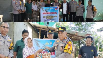 Polsek Lau Salurkan Bantuan kepada Warga Kurang Mampu, Sambut Hari Bhayangkara Ke-80