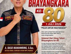 Ketua Kiwal Garuda Hitam MPC Maros Sampaikan Ucapan Selamat HUT Bhayangkara ke-80