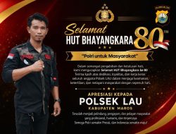 KIWAL Garuda Hitam PAC Lau Berikan Apresiasi kepada Polsek Lau, Menjelang HUT Bhayangkara ke-80
