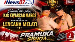 Muetazim Mansyur Ketua KwarCab Pramuka Maros, Mendapat Penghargaan Lencana Melati