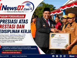Kepala Dinsos Maros Terima Piagam Penghargaan atas Prestasi dan Kedisiplinan Kerja