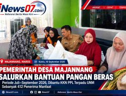Pemdes Majannang Salurkan Bantuan Pangan Beras, 412 Warga Terima Manfaat