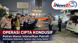 Operasi Cipta Kondusif, Polres Maros Intensifkan Patroli Antisipasi Kejahatan Jalanan dan Geng Motor
