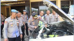 Pastikan Pelayanan Optimal, Polres Maros Cek Kesiapan Seluruh Kendaraan Operasional Dinas